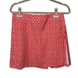 RipSkirt Hawaii Medium Red & White Patterned Skirt Y2K